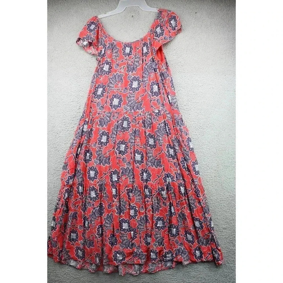Knox Rose Floral Midi Dress-Size Small-Pheasant-Bohemian-100% Rayon-Soft - Picture 5 of 9